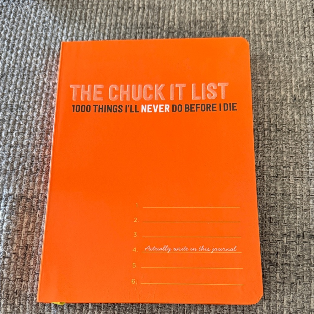 Orange 'The Chuck It List' Journal